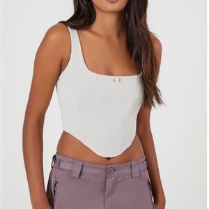 Grey Corset Women's Top